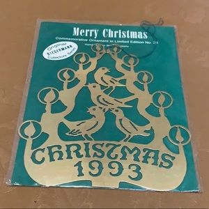Vintage Biedermann brass Christmas ornament 1993